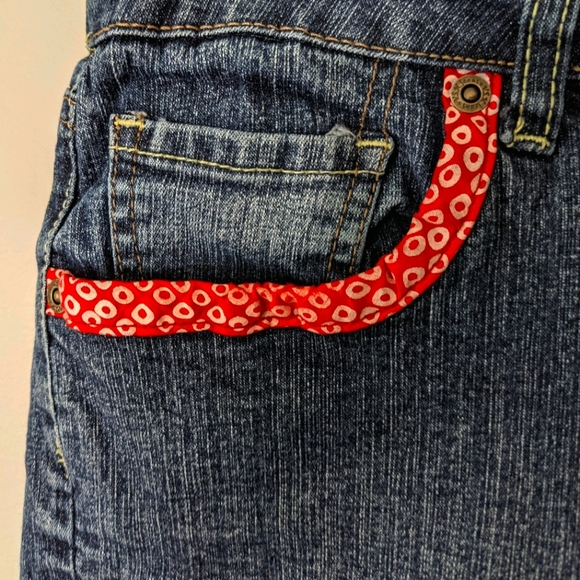 V.S.H. Jeans Denim Shorts Patchwork Size 10 - Picture 2 of 11